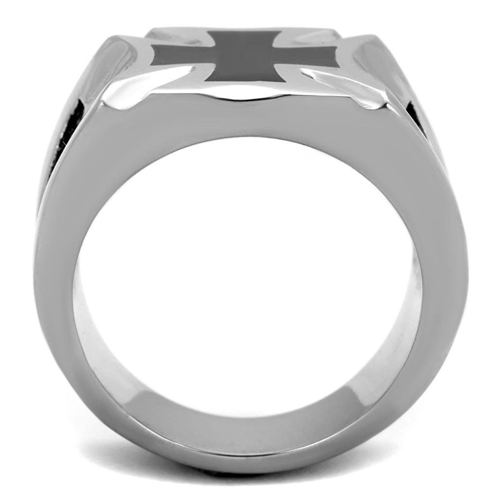 Anillo Color Plata Para Hombres de Acero Inoxidable Cruz de Biker - Jewelry Store by Erik Rayo