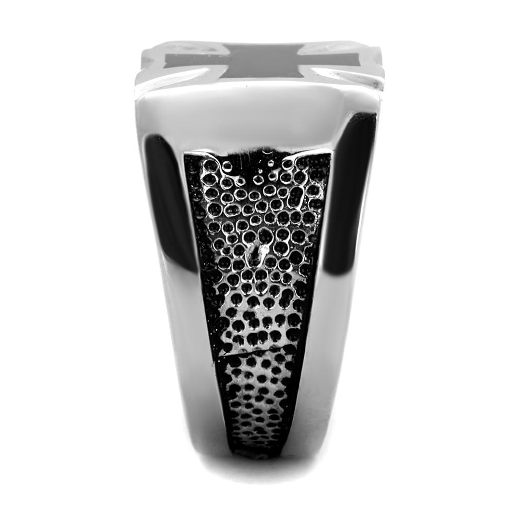 Anillo Color Plata Para Hombres de Acero Inoxidable Cruz de Biker - Jewelry Store by Erik Rayo