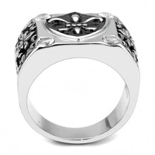 Load image into Gallery viewer, Anillo Color Plata Para Hombres y Ninos de Acero Inoxidable Cruz en Cuatro Puntos de Diamante - Jewelry Store by Erik Rayo
