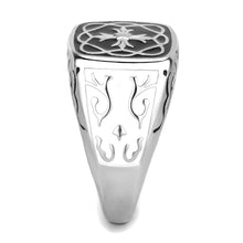 Load image into Gallery viewer, Anillo Color Plata Para Hombres y Ninos de Acero Inoxidable Cruz en Curvas y Patrones - Jewelry Store by Erik Rayo
