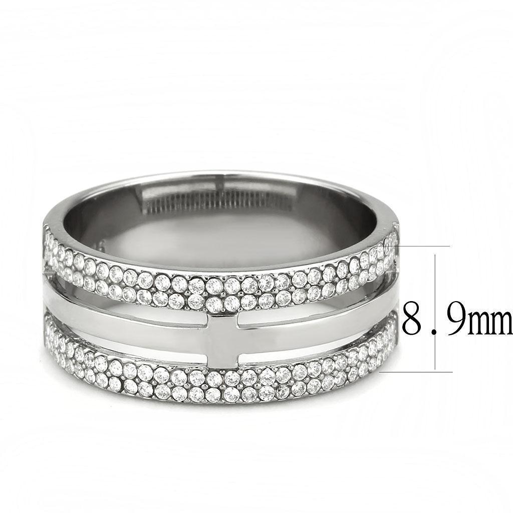 Anillo Color Plata Para Hombres de Acero Inoxidable Cruz Horizontal - Jewelry Store by Erik Rayo