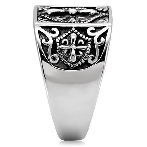 Anillo Color Plata Para Hombres de Acero Inoxidable Cruz Medieval Antigua - Jewelry Store by Erik Rayo