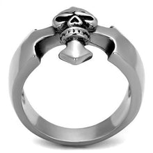 Load image into Gallery viewer, Anillo Color Plata Para Hombres y Ninos de Acero Inoxidable Cruz y Calavera Biker - Jewelry Store by Erik Rayo
