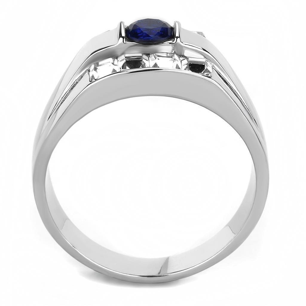 Anillo Color Plata Para Hombres de Acero Inoxidable Crystal de Montana - Jewelry Store by Erik Rayo