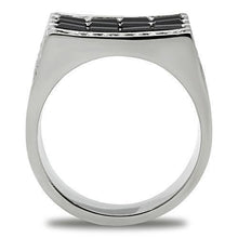 Load image into Gallery viewer, Anillo Color Plata Para Hombres y Ninos de Acero Inoxidable Cuadrado en Curva - Jewelry Store by Erik Rayo
