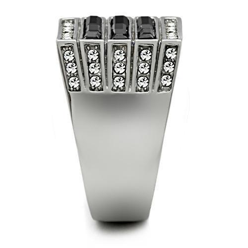 Anillo Color Plata Para Hombres de Acero Inoxidable Cuadrado en Curva - Jewelry Store by Erik Rayo