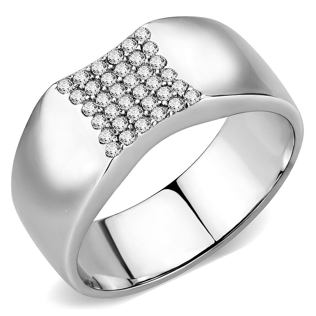 Anillo Color Plata Para Hombres de Acero Inoxidable Cuadrado Moderno - Jewelry Store by Erik Rayo