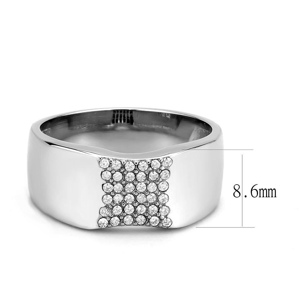 Anillo Color Plata Para Hombres de Acero Inoxidable Cuadrado Moderno - Jewelry Store by Erik Rayo