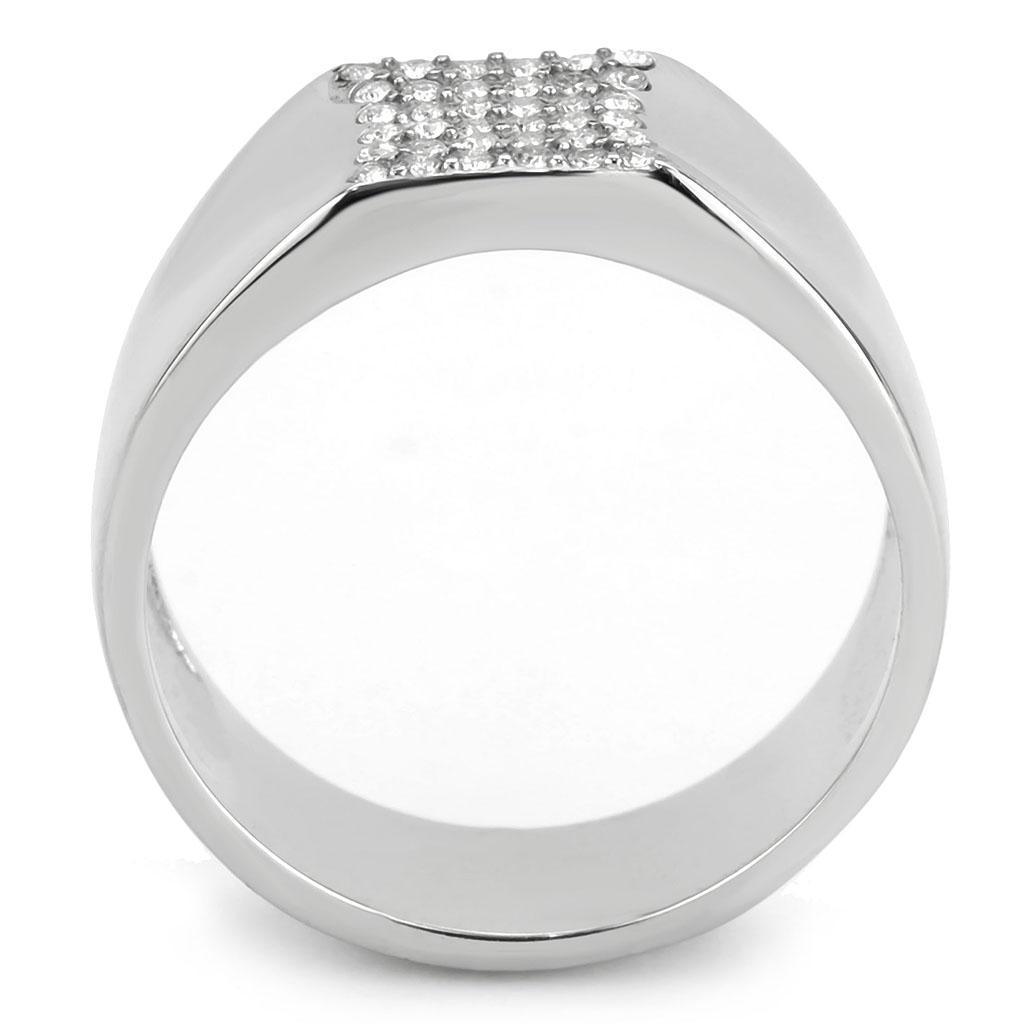 Anillo Color Plata Para Hombres de Acero Inoxidable Cuadrado Moderno - Jewelry Store by Erik Rayo
