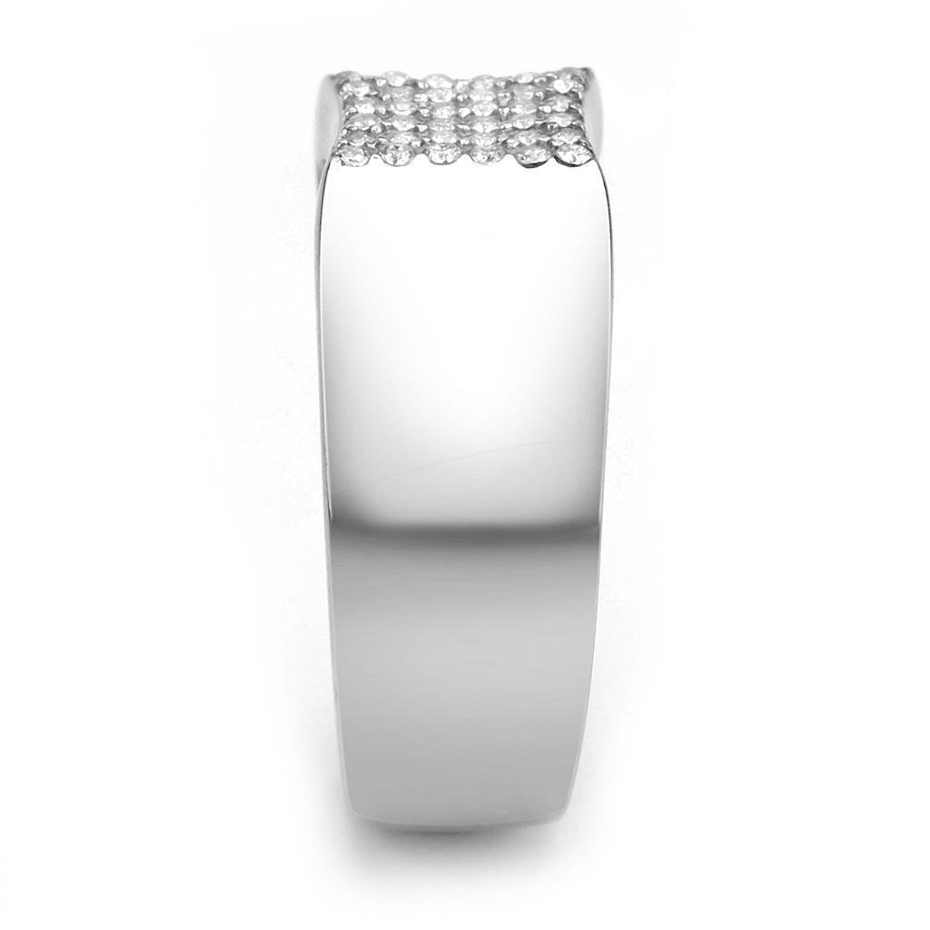 Anillo Color Plata Para Hombres de Acero Inoxidable Cuadrado Moderno - Jewelry Store by Erik Rayo