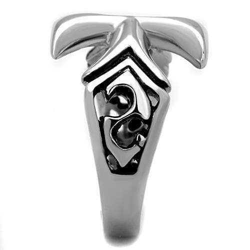 Anillo Color Plata Para Hombres de Acero Inoxidable de Cruz Motociclista - Jewelry Store by Erik Rayo