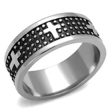 Load image into Gallery viewer, Anillo Color Plata Para Hombres de Acero Inoxidable de Cruzes Para Biker - Jewelry Store by Erik Rayo
