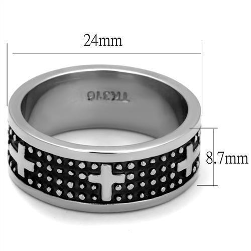 Anillo Color Plata Para Hombres de Acero Inoxidable de Cruzes Para Biker - Jewelry Store by Erik Rayo
