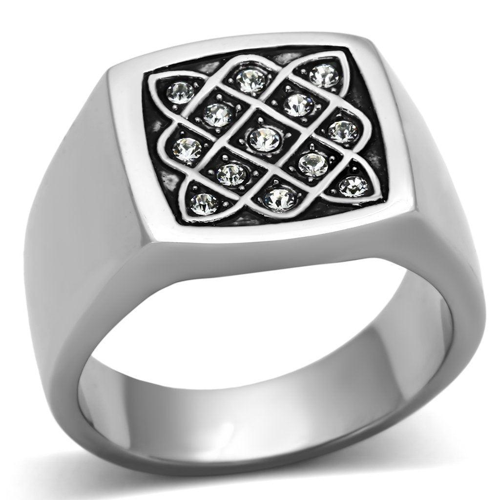 Anillo Color Plata Para Hombres de Acero Inoxidable de Geometria Especial - Jewelry Store by Erik Rayo