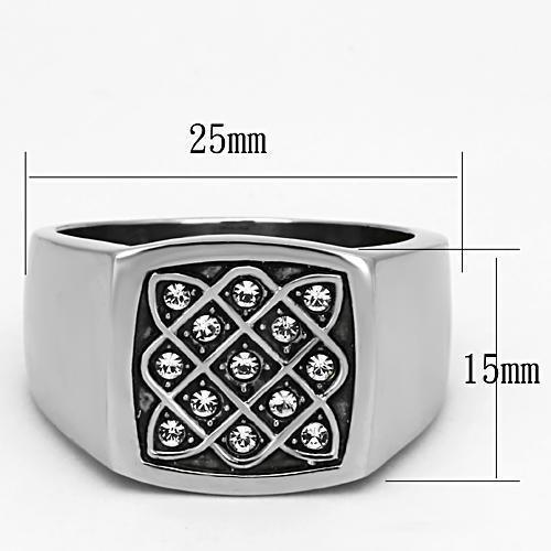 Anillo Color Plata Para Hombres de Acero Inoxidable de Geometria Especial - Jewelry Store by Erik Rayo
