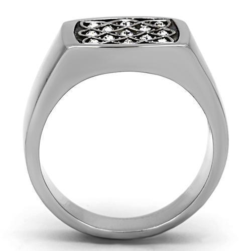 Anillo Color Plata Para Hombres de Acero Inoxidable de Geometria Especial - Jewelry Store by Erik Rayo