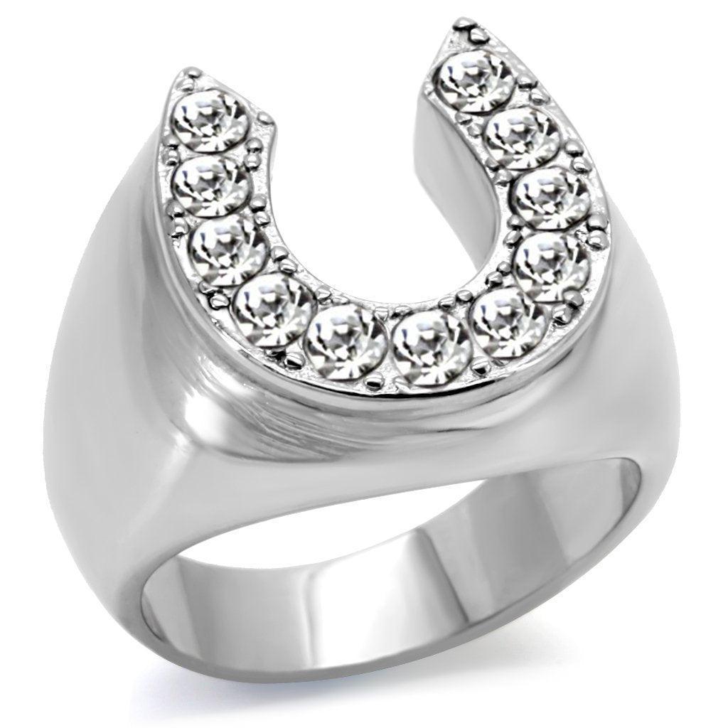 Anillo Color Plata Para Hombres de Acero Inoxidable de Herradura - Jewelry Store by Erik Rayo