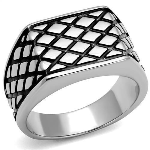 Anillo Color Plata Para Hombres de Acero Inoxidable de Neta - Jewelry Store by Erik Rayo