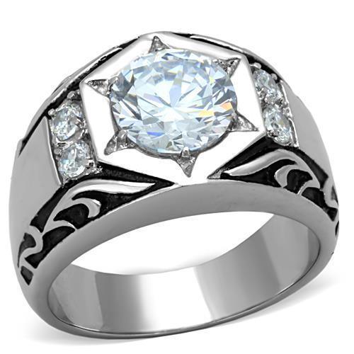 Anillo Color Plata Para Hombres de Acero Inoxidable de Rayo - Jewelry Store by Erik Rayo
