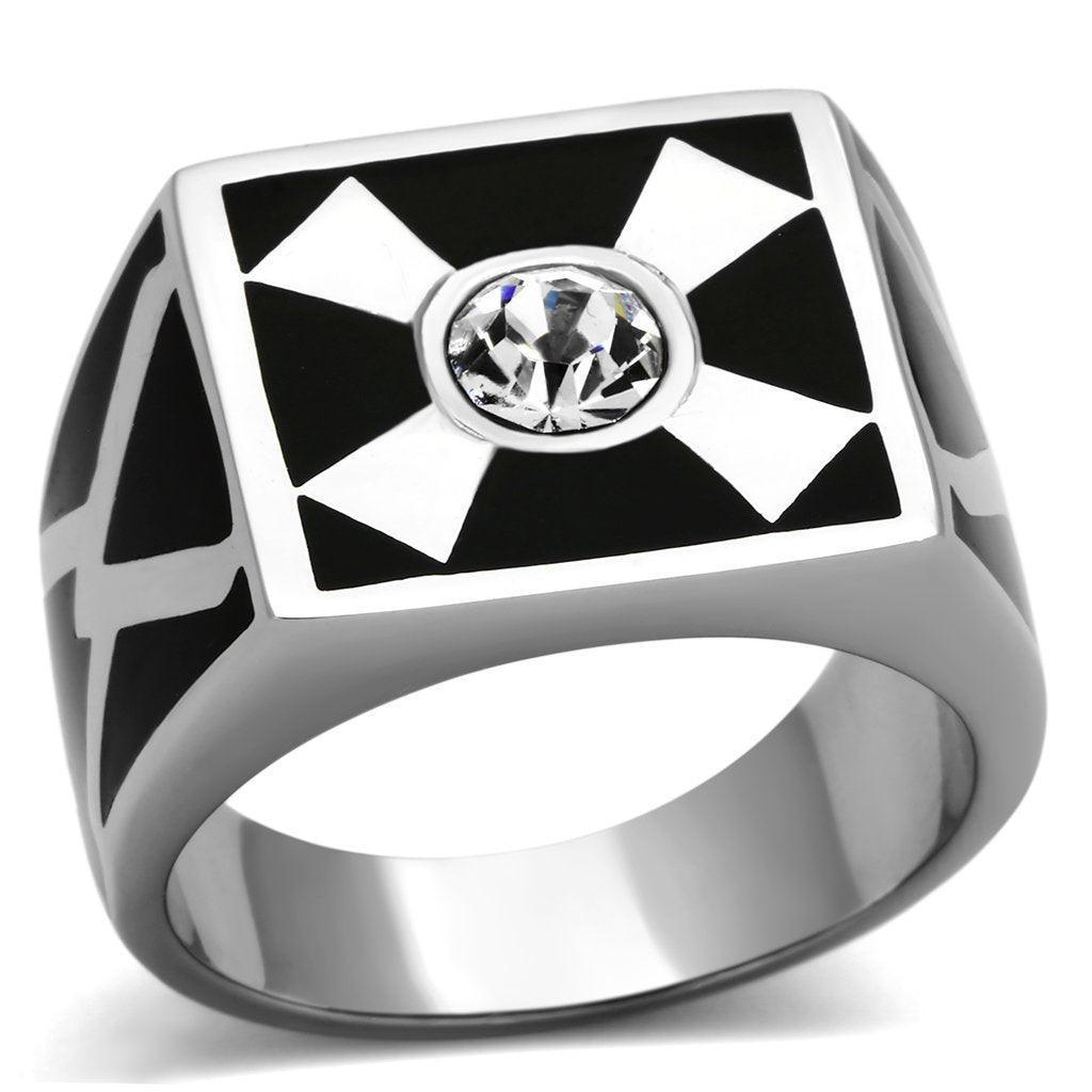 Anillo Color Plata Para Hombres de Acero Inoxidable Diamante El Tesoro - Jewelry Store by Erik Rayo