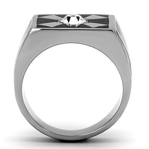 Anillo Color Plata Para Hombres de Acero Inoxidable Diamante El Tesoro - Jewelry Store by Erik Rayo