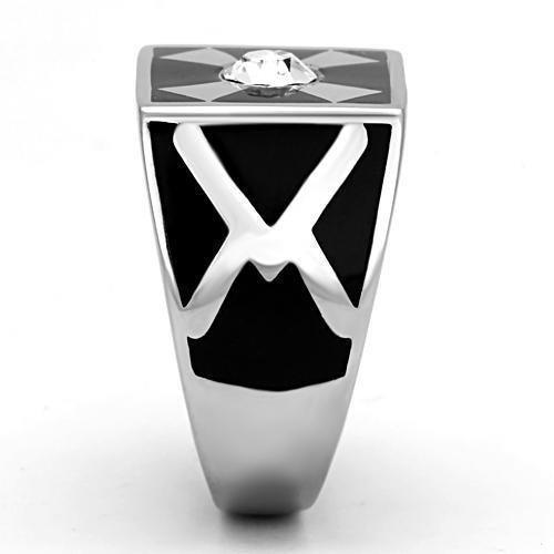 Anillo Color Plata Para Hombres de Acero Inoxidable Diamante El Tesoro - Jewelry Store by Erik Rayo