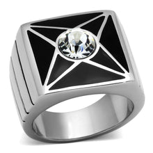 Load image into Gallery viewer, Anillo Color Plata Para Hombres y Ninos de Acero Inoxidable Diamante en Estrella - Jewelry Store by Erik Rayo
