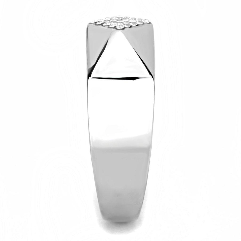 Anillo Color Plata Para Hombres de Acero Inoxidable Diamante Moderno - Jewelry Store by Erik Rayo
