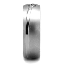 Load image into Gallery viewer, Anillo Color Plata Para Hombres y Ninos de Acero Inoxidable Diamante Solitario Sencillo - Jewelry Store by Erik Rayo
