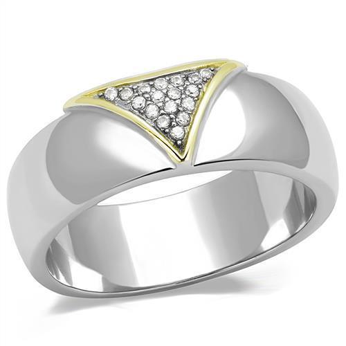 Anillo Color Plata Para Hombres de Acero Inoxidable Diamante Tono de Oro - Jewelry Store by Erik Rayo