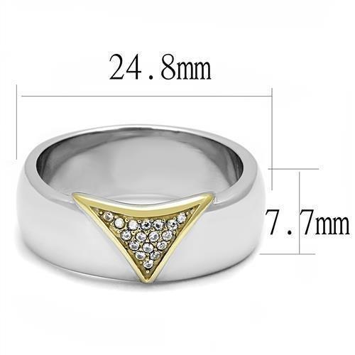 Anillo Color Plata Para Hombres de Acero Inoxidable Diamante Tono de Oro - Jewelry Store by Erik Rayo