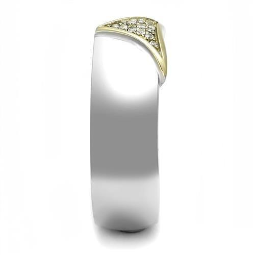 Anillo Color Plata Para Hombres de Acero Inoxidable Diamante Tono de Oro - Jewelry Store by Erik Rayo
