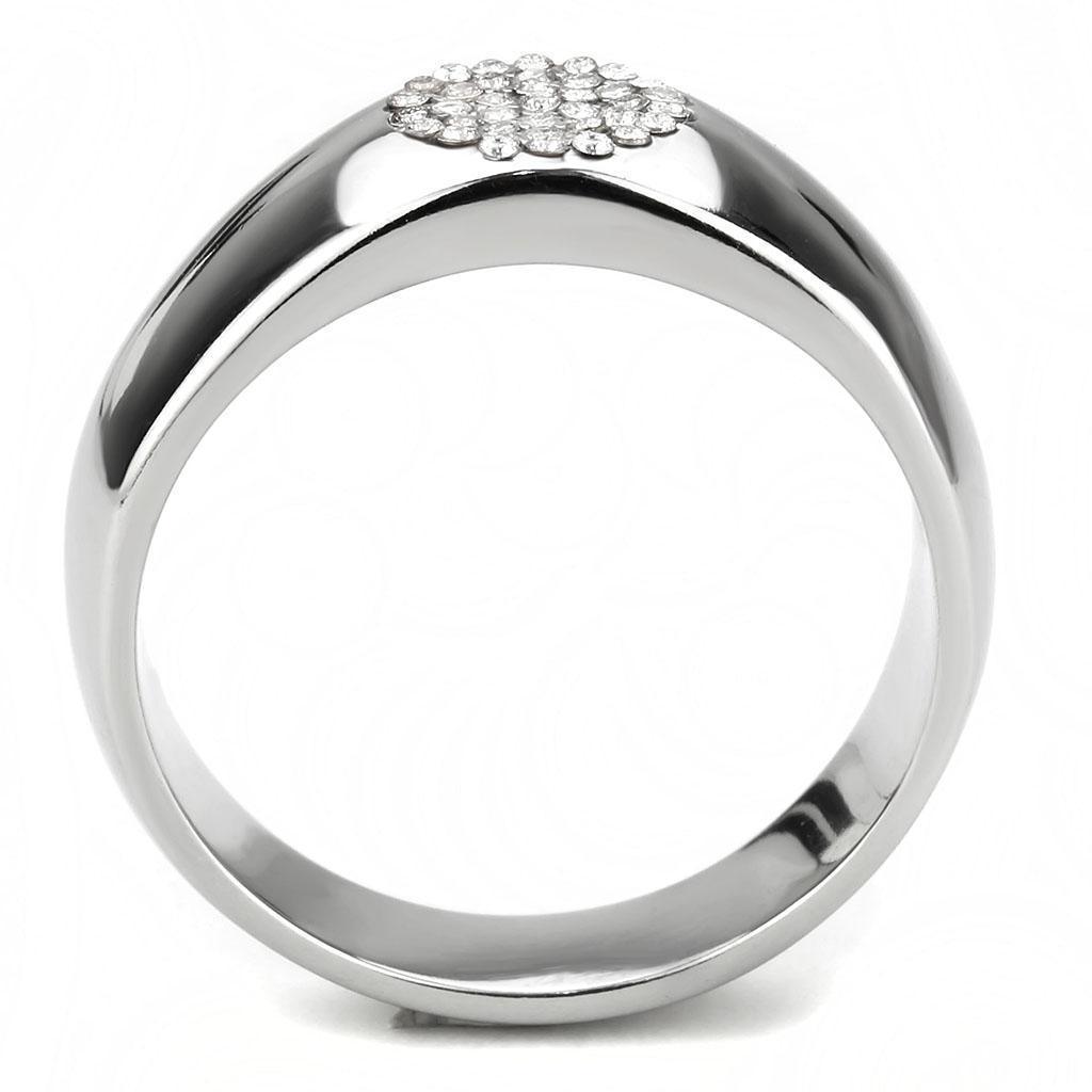 Anillo Color Plata Para Hombres de Acero Inoxidable Diamantes en Circulo - Jewelry Store by Erik Rayo