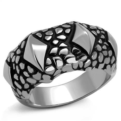 Anillo Color Plata Para Hombres de Acero Inoxidable Diamantes en Pepita - Jewelry Store by Erik Rayo