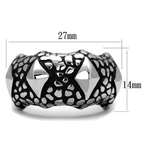 Anillo Color Plata Para Hombres de Acero Inoxidable Diamantes en Pepita - Jewelry Store by Erik Rayo