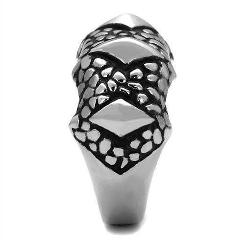 Anillo Color Plata Para Hombres de Acero Inoxidable Diamantes en Pepita - Jewelry Store by Erik Rayo