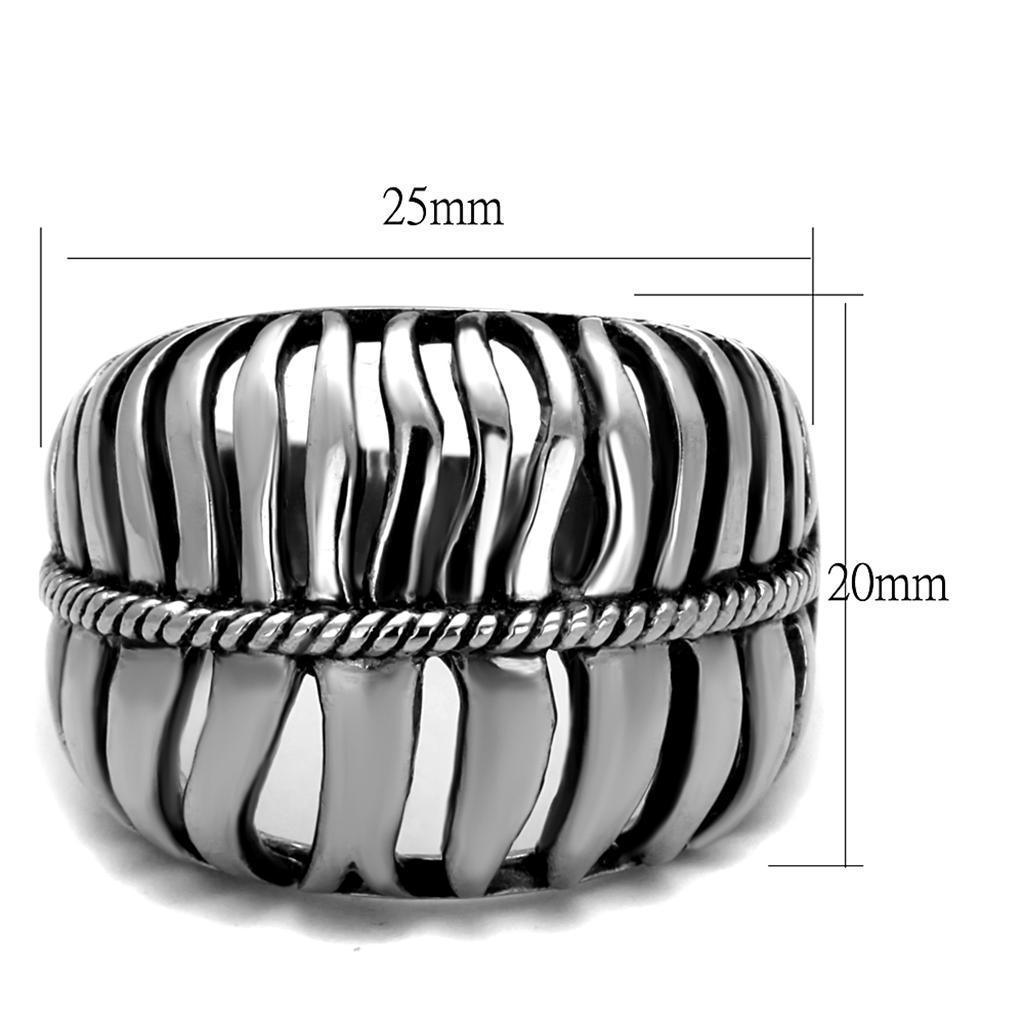 Anillo Color Plata Para Hombres de Acero Inoxidable Divisiones - Jewelry Store by Erik Rayo