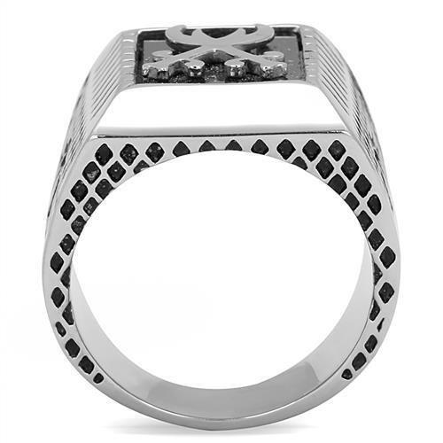 Anillo Color Plata Para Hombres de Acero Inoxidable Dos Espadas - Jewelry Store by Erik Rayo