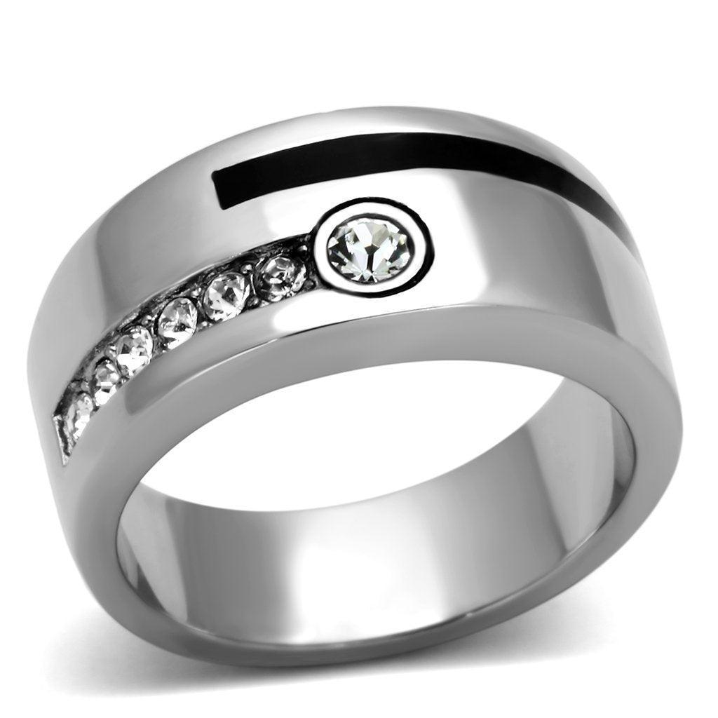 Anillo Color Plata Para Hombres de Acero Inoxidable Dos Lineas - Jewelry Store by Erik Rayo