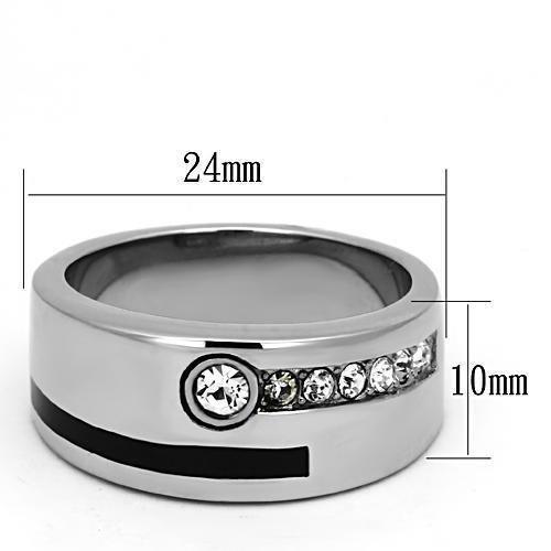 Anillo Color Plata Para Hombres de Acero Inoxidable Dos Lineas - Jewelry Store by Erik Rayo