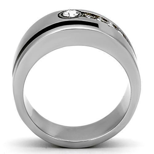 Anillo Color Plata Para Hombres de Acero Inoxidable Dos Lineas - Jewelry Store by Erik Rayo