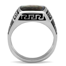 Load image into Gallery viewer, Anillo Color Plata Para Hombres y Ninos de Acero Inoxidable en Concha Gris Multicolor - Jewelry Store by Erik Rayo
