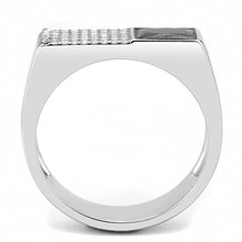 Load image into Gallery viewer, Anillo Color Plata Para Hombres y Ninos de Acero Inoxidable en Diamante Negro - Jewelry Store by Erik Rayo
