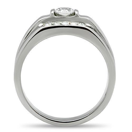 Anillo Color Plata Para Hombres de Acero Inoxidable en Nivel - Jewelry Store by Erik Rayo
