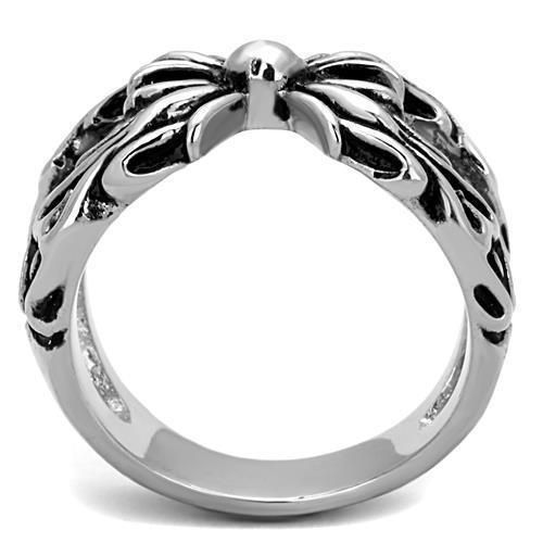 Anillo Color Plata Para Hombres de Acero Inoxidable en X Moderno - Jewelry Store by Erik Rayo