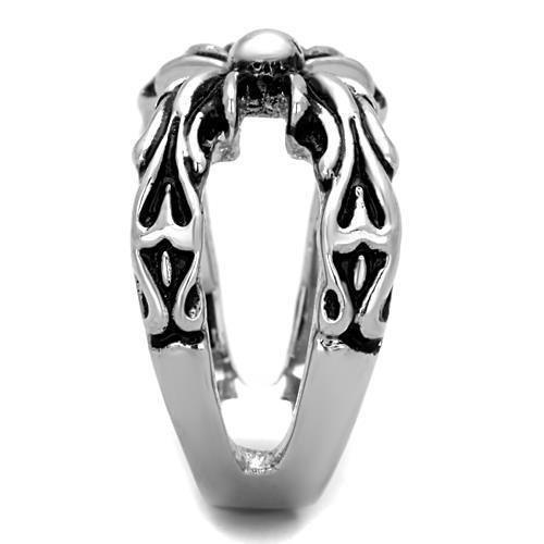 Anillo Color Plata Para Hombres de Acero Inoxidable en X Moderno - Jewelry Store by Erik Rayo