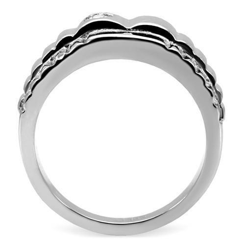 Anillo Color Plata Para Hombres de Acero Inoxidable Escalones Simple - Jewelry Store by Erik Rayo