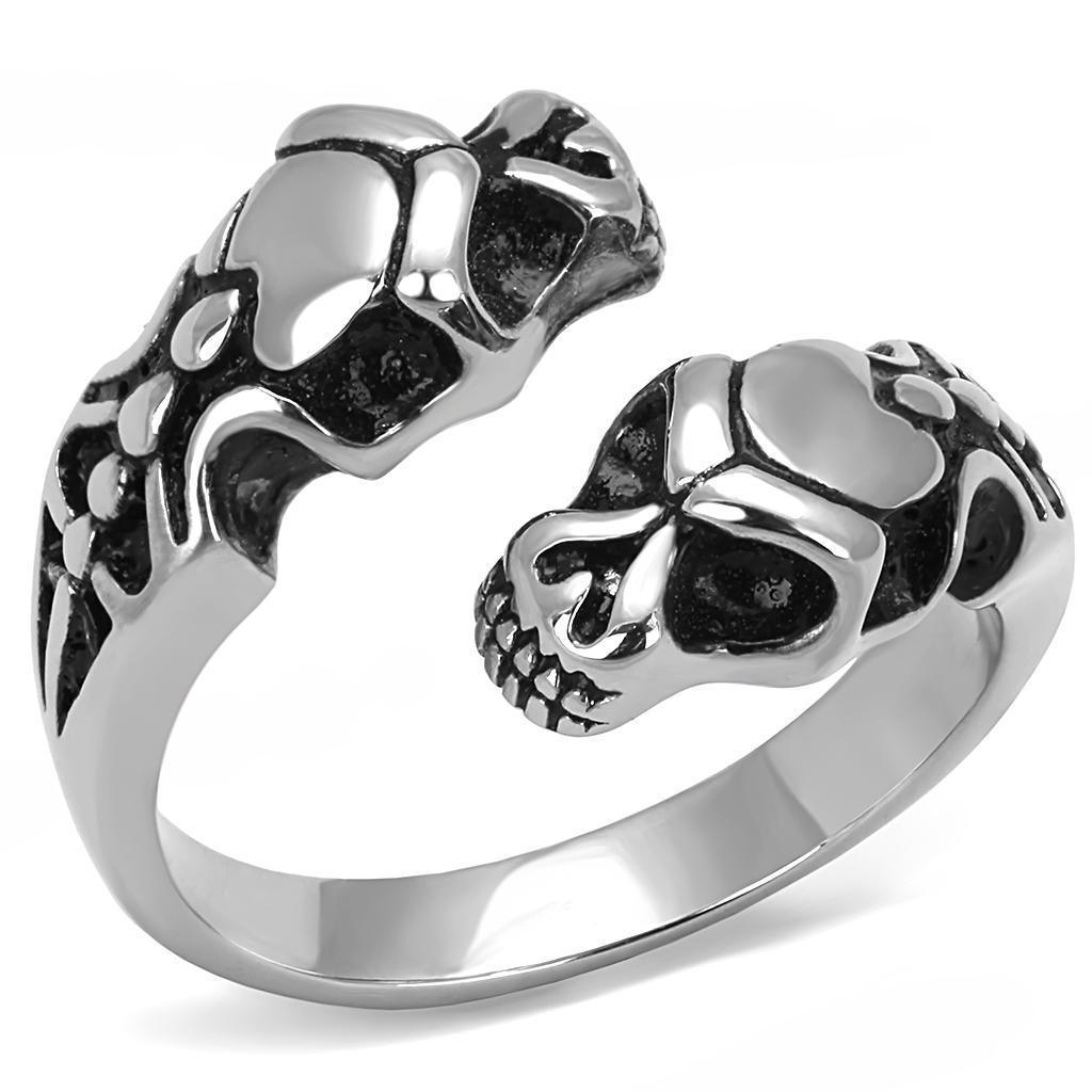 Anillo Color Plata Para Hombres de Acero Inoxidable Esqueletos de Serpientes - Jewelry Store by Erik Rayo