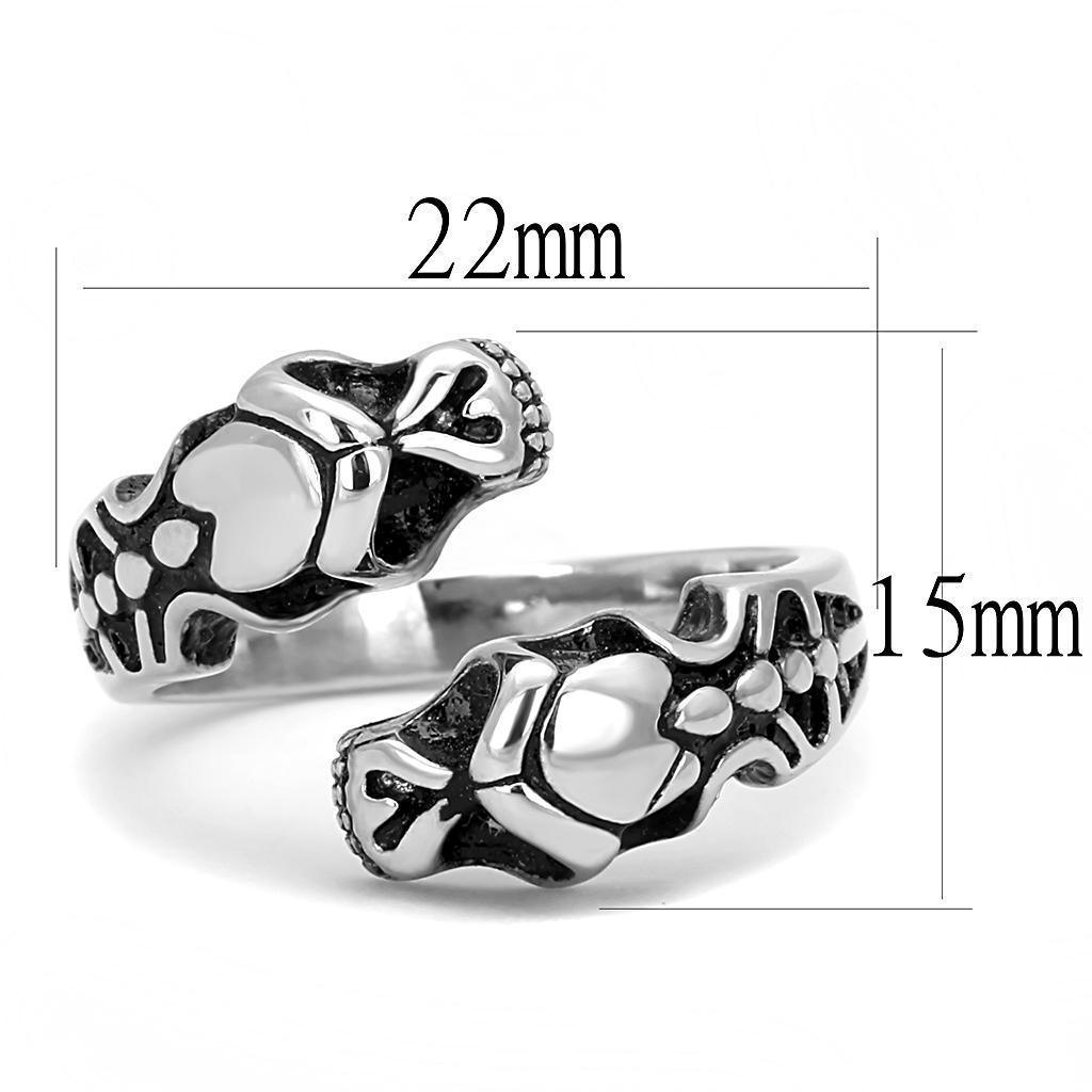 Anillo Color Plata Para Hombres de Acero Inoxidable Esqueletos de Serpientes - Jewelry Store by Erik Rayo