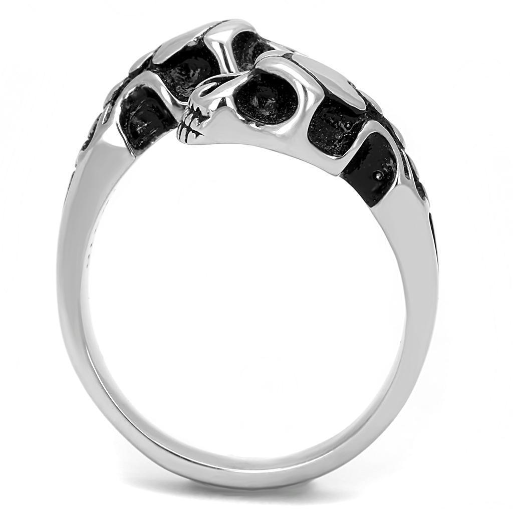 Anillo Color Plata Para Hombres de Acero Inoxidable Esqueletos de Serpientes - Jewelry Store by Erik Rayo